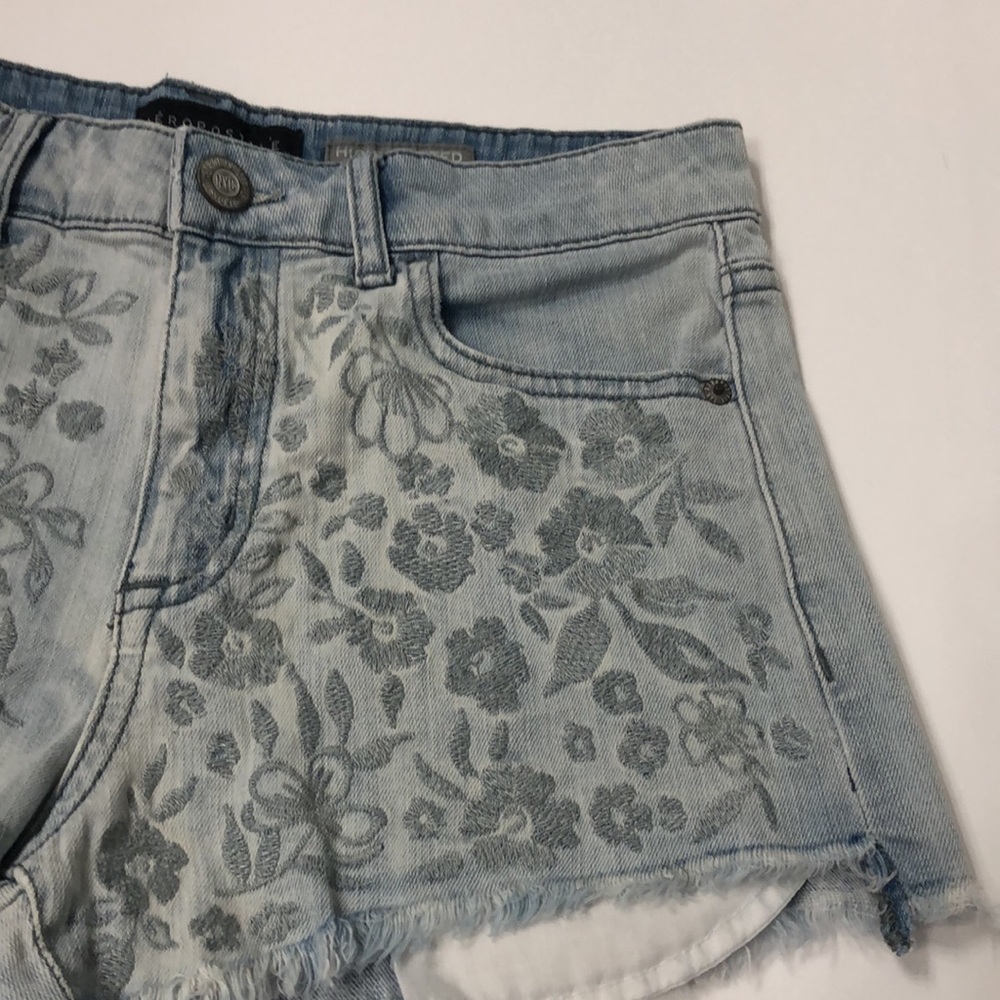 AEROPOSTALE HIGH WAISTED JEAN SHORTS - Picture 13 of 16